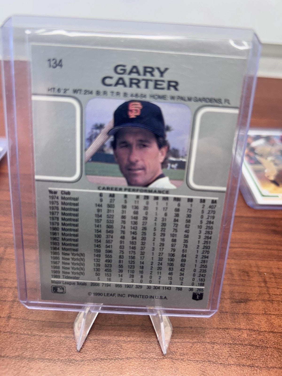 Cheap Sneaks Footwear/Sports Cards Baseball Card Gary Carter 1990 Leaf #134 San Francisco Giants