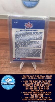 Cheap Sneaks Footwear/Sports Cards Baseball Card Gary Carter / Roger Clemens 1987 Fleer #634 New York Mets