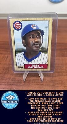 Cheap Sneaks Footwear/Sports Cards Baseball Card Gary Matthews 1987 Topps #390 Chicago Cubs