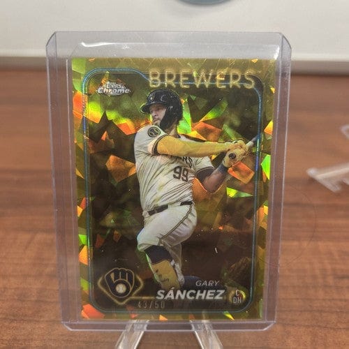 Cheap Sneaks Footwear/Sports Cards Baseball Card Gary Sanchez 2024 Topps Chrome Update Gold Sapphire Refracto#USCS39 /5