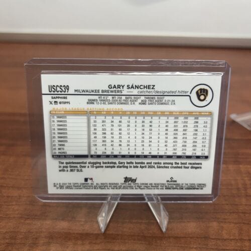Cheap Sneaks Footwear/Sports Cards Baseball Card Gary Sanchez 2024 Topps Chrome Update Gold Sapphire Refracto#USCS39 /5