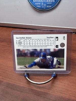 Cheap Sneaks Footwear/Sports Cards Baseball Card Gary Sheffield ERR 1990 Upper Deck #157a Milwaukee Brewers
