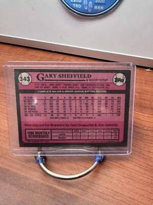 Cheap Sneaks Footwear/Sports Cards Baseball Card Gary Sheffield RC 1989 Topps #343b Milwaukee Brewers