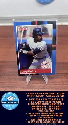 Cheap Sneaks Footwear/Sports Cards Baseball Card Gary Ward 1988 Donruss #251c New York Yankees