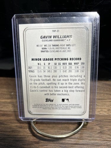 Cheap Sneaks Footwear/Sports Cards Baseball Card Gavin Williams 2022 Bowman Platinum Cleveland Guardians Baseball Card#