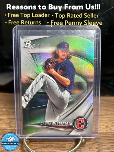 Cheap Sneaks Footwear/Sports Cards Baseball Card Gavin Williams 2022 Bowman Platinum Cleveland Guardians Baseball Card#