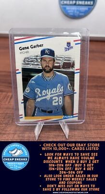 Cheap Sneaks Footwear/Sports Cards Baseball Card Gene Garber 1988 Fleer #257 Kansas City Royals