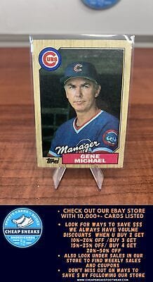 Cheap Sneaks Footwear/Sports Cards Baseball Card Gene Michael 1987 Topps Collector's Edition (Tiffany) #43 Chicago Cubs