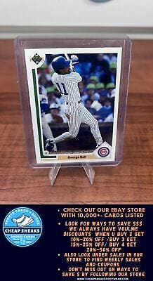 Cheap Sneaks Footwear/Sports Cards Baseball Card George Bell 1991 Upper Deck #742b Chicago Cubs