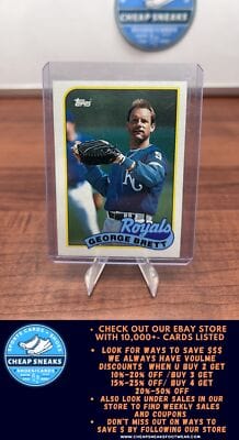 Cheap Sneaks Footwear/Sports Cards Baseball Card George Brett 1982 Topps #200 Kansas City Royals
