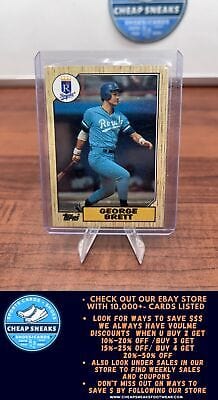 Cheap Sneaks Footwear/Sports Cards Baseball Card George Brett 1987 Topps #400 Kansas City Royals