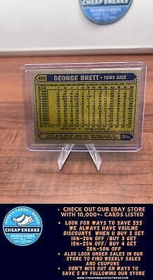 Cheap Sneaks Footwear/Sports Cards Baseball Card George Brett 1987 Topps #400 Kansas City Royals