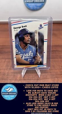 Cheap Sneaks Footwear/Sports Cards Baseball Card George Brett 1988 Fleer #254 Kansas City Royals