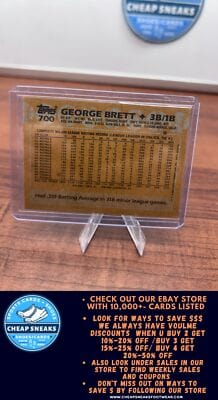 Cheap Sneaks Footwear/Sports Cards Baseball Card George Brett 1988 Topps #700 Kansas City Royals