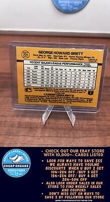 Cheap Sneaks Footwear/Sports Cards Baseball Card George Brett 1989 Donruss #204b Kansas City Royals