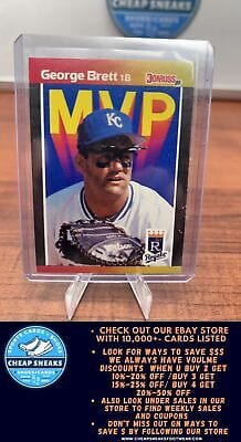 Cheap Sneaks Footwear/Sports Cards Baseball Card George Brett 1989 Donruss Bonus MVP's #BC-7d Kansas City Royals