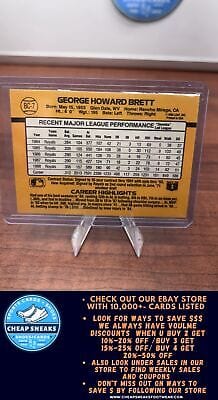 Cheap Sneaks Footwear/Sports Cards Baseball Card George Brett 1989 Donruss Bonus MVP's #BC-7d Kansas City Royals