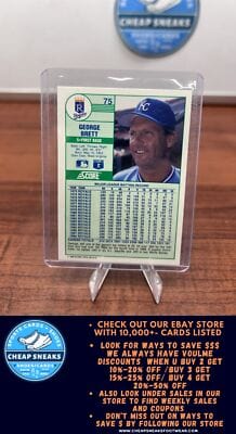 Cheap Sneaks Footwear/Sports Cards Baseball Card George Brett 1989 Score #75a Kansas City Royals