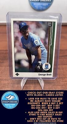 Cheap Sneaks Footwear/Sports Cards Baseball Card George Brett 1989 Upper Deck #215 Kansas City Royals