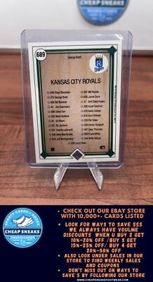 Cheap Sneaks Footwear/Sports Cards Baseball Card George Brett 1989 Upper Deck #689 Kansas City Royals