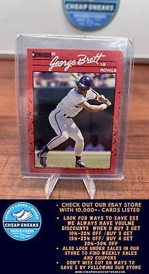 Cheap Sneaks Footwear/Sports Cards Baseball Card George Brett 1990 Donruss #144 Kansas City Royals