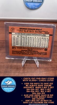 Cheap Sneaks Footwear/Sports Cards Baseball Card George Brett 1990 Donruss #144 Kansas City Royals