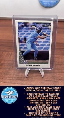 Cheap Sneaks Footwear/Sports Cards Baseball Card George Brett 1990 Leaf #178 Kansas City Royals