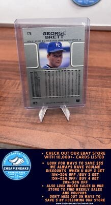 Cheap Sneaks Footwear/Sports Cards Baseball Card George Brett 1990 Leaf #178 Kansas City Royals