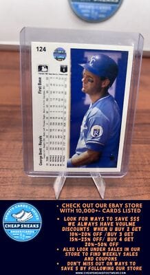 Cheap Sneaks Footwear/Sports Cards Baseball Card George Brett 1990 Upper Deck #124a Kansas City Royals