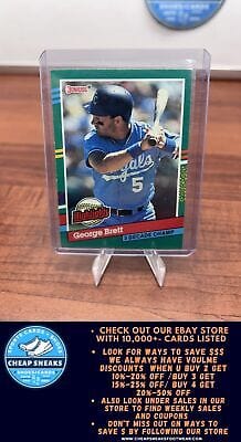 Cheap Sneaks Footwear/Sports Cards Baseball Card George Brett 1991 Donruss Bonus Cards #BC-19 Kansas City Royals