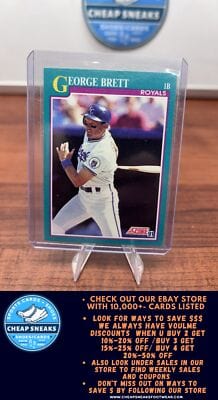 Cheap Sneaks Footwear/Sports Cards Baseball Card George Brett 1991 Score #120 Kansas City Royals