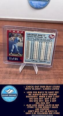 Cheap Sneaks Footwear/Sports Cards Baseball Card George Brett 1992 Post Cereal #11 Kansas City Royals