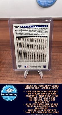 Cheap Sneaks Footwear/Sports Cards Baseball Card George Brett 1994 Collector's Choice #65 Kansas City Royals