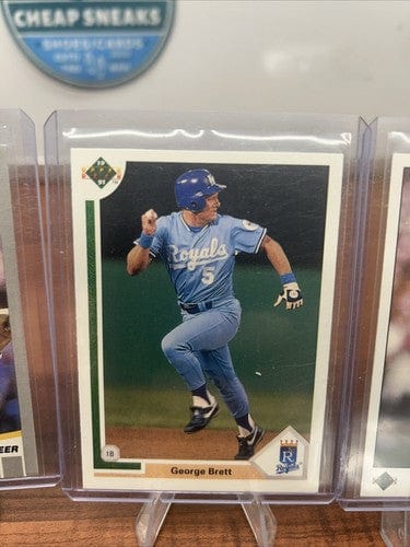 Cheap Sneaks Footwear/Sports Cards Baseball Card George Brett HOF Kansas City Royals 1989/1991 Upper Deck/Fleer/Topps