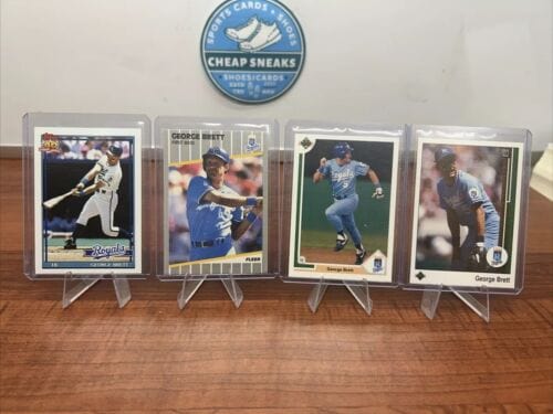 Cheap Sneaks Footwear/Sports Cards Baseball Card George Brett HOF Kansas City Royals 1989/1991 Upper Deck/Fleer/Topps