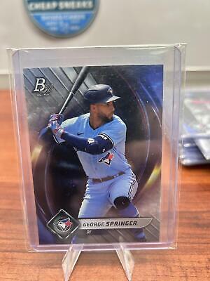 Cheap Sneaks Footwear/Sports Cards Baseball Card George Springer 2022 Bowman Platinum Ice Foilboard #92 Toronto Blue Ja