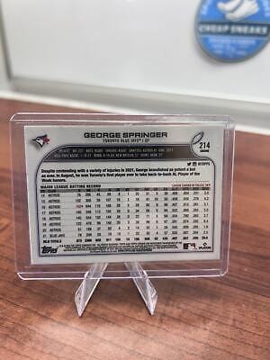 Cheap Sneaks Footwear/Sports Cards Baseball Card George Springer 2022 Topps Chrome #214 Toronto Blue Jays