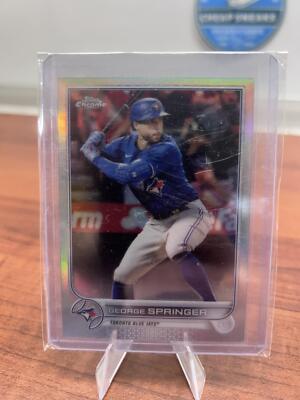 Cheap Sneaks Footwear/Sports Cards Baseball Card George Springer 2022 Topps Chrome Sonic Refractor #214 Toronto Blue Ja