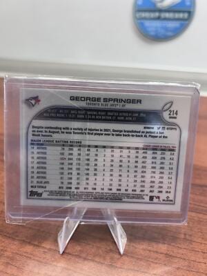 Cheap Sneaks Footwear/Sports Cards Baseball Card George Springer 2022 Topps Chrome Sonic Refractor #214 Toronto Blue Ja