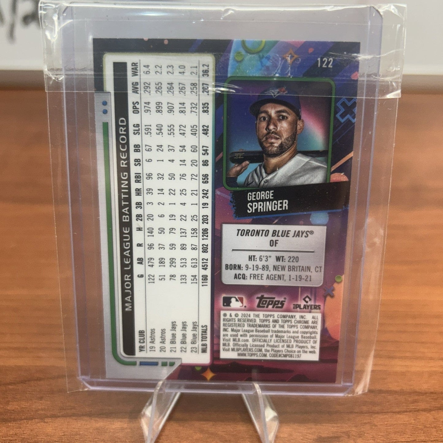 Cheap Sneaks Footwear/Sports Cards Baseball Card George Springer 2024 Topps Cosmic Chrome Purple Nebula Refractor /150
