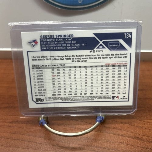 Cheap Sneaks Footwear/Sports Cards Baseball Card George Springer Logofractor #134 2023 Topps Chrome Toronto Blue Jays