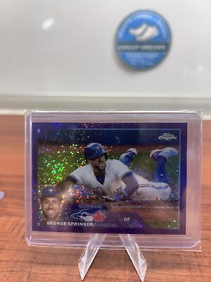 Cheap Sneaks Footwear/Sports Cards Baseball Card George Springer SN 2023 Topps Chrome Purple Speckle Refractor #134 /29