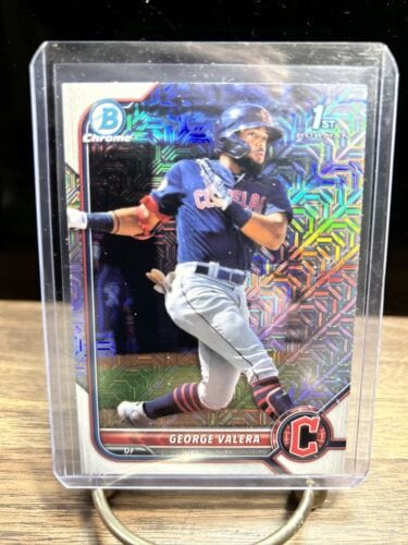Cheap Sneaks Footwear/Sports Cards Baseball Card George Valera  2022 Bowman Chrome Mega Box Refractor Cleveland Guardia