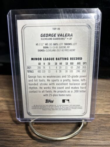 Cheap Sneaks Footwear/Sports Cards Baseball Card George Valera 2022 Bowman Platinum Cleveland Guardians Baseball Card#T