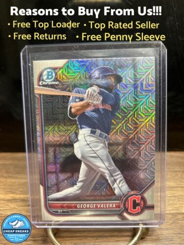 Cheap Sneaks Footwear/Sports Cards Baseball Card George Valera Rookie 2022 Bowman Chrome Prospects MOJO REFRACTOR -Guar