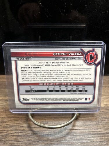 Cheap Sneaks Footwear/Sports Cards Baseball Card George Valera Rookie 2022 Bowman Chrome Prospects MOJO REFRACTOR -Guar