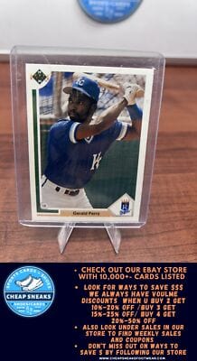 Cheap Sneaks Footwear/Sports Cards Baseball Card Gerald Perry 1991 Upper Deck #219b Kansas City Royals