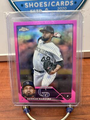 Cheap Sneaks Footwear/Sports Cards Baseball Card Germán Márquez 2023 Topps Chrome Pink Refractor #202 Colorado Rockie