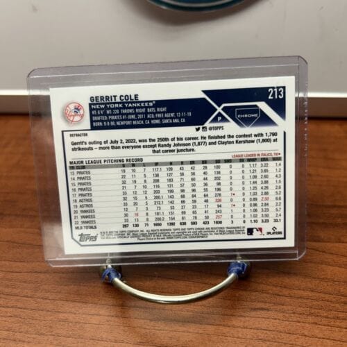 Cheap Sneaks Footwear/Sports Cards Baseball Card Gerrit Cole 2023 Topps Chrome Silver Refractor Card#213 New York Yanke