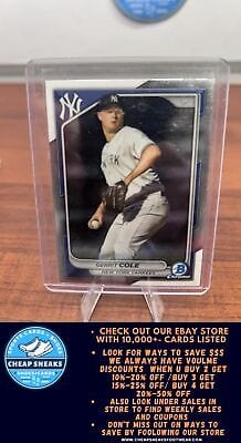 Cheap Sneaks Footwear/Sports Cards Baseball Card Gerrit Cole 2024 Bowman Chrome #18 New York Yankees